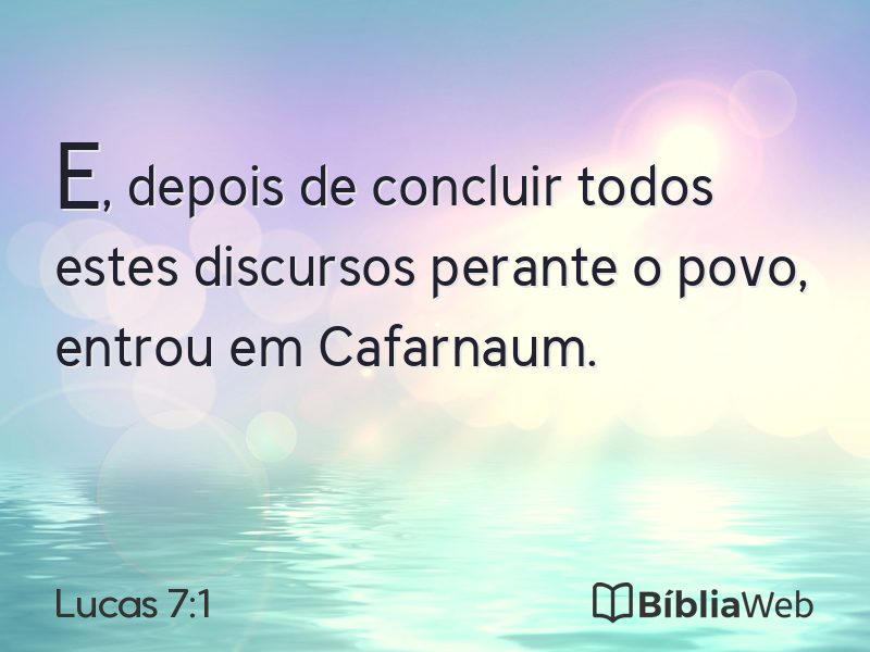 Lucas 7:1 em imagem para compartilhar