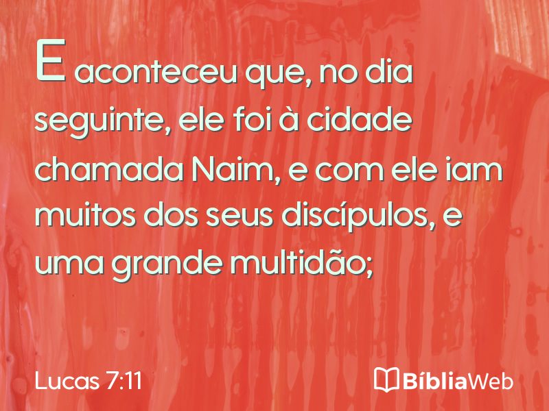 Lucas 7:11 em imagem para compartilhar