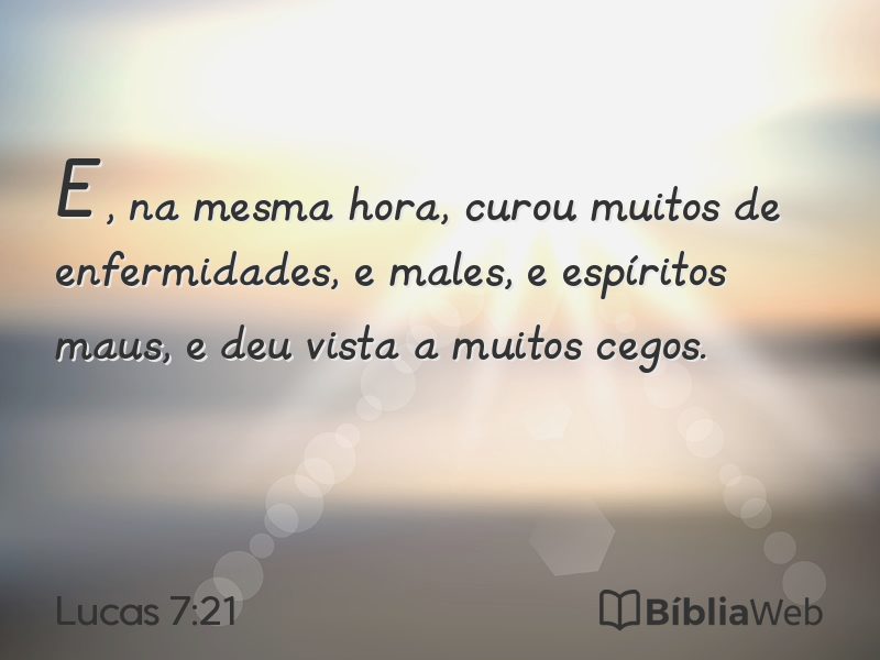 Lucas 7:21 em imagem para compartilhar