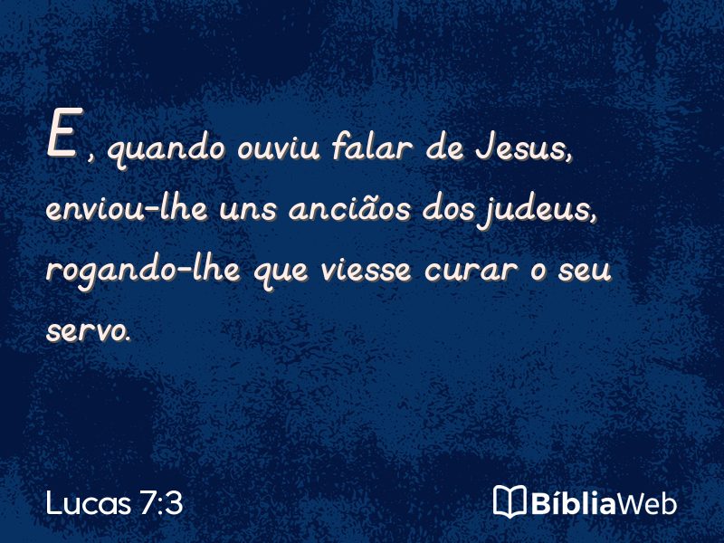 Lucas 7:3 em imagem para compartilhar