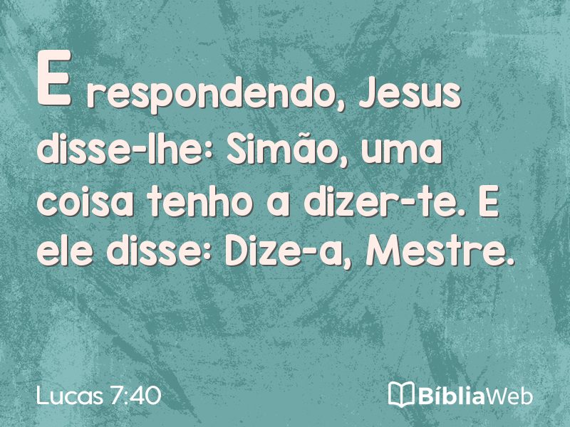 Lucas 7:40 em imagem para compartilhar