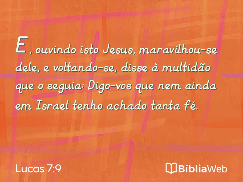 Lucas 7:9 em imagem para compartilhar