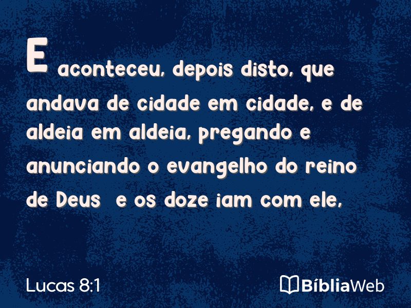 Lucas 8:1 em imagem para compartilhar