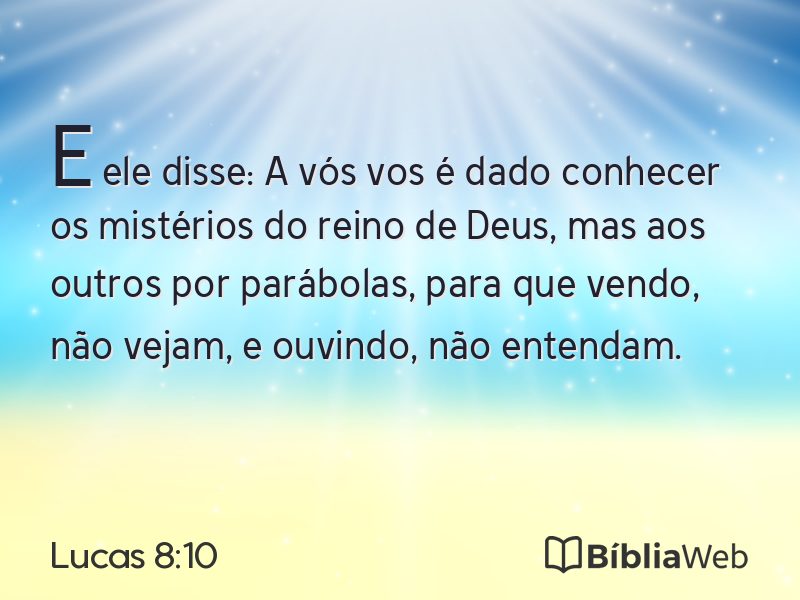 Lucas 8:10 em imagem para compartilhar