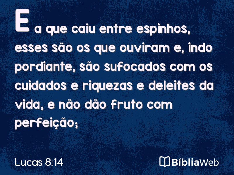Lucas 8:14 em imagem para compartilhar