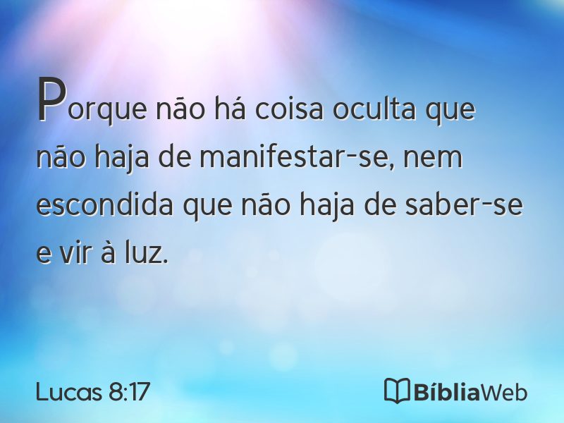 Lucas 8:17 em imagem para compartilhar