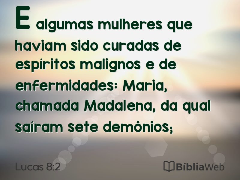 Lucas 8:2 em imagem para compartilhar
