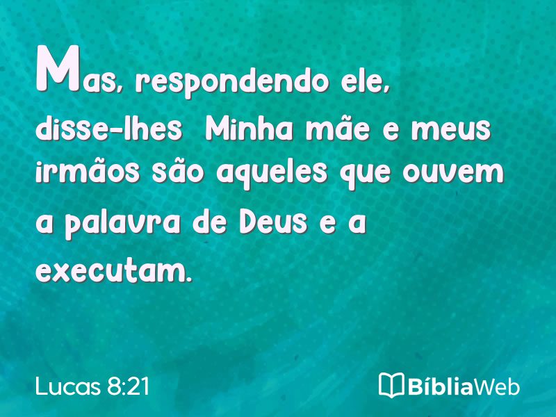 Lucas 8:21 em imagem para compartilhar