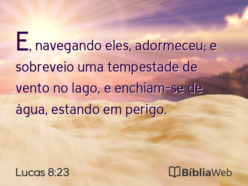 Lucas 8:23 em imagem para compartilhar