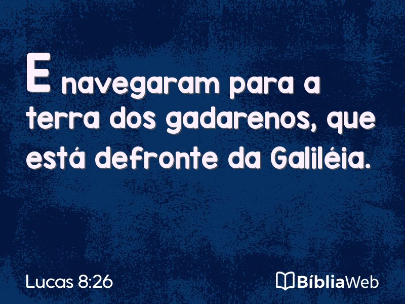 Lucas 8:26 em imagem para compartilhar