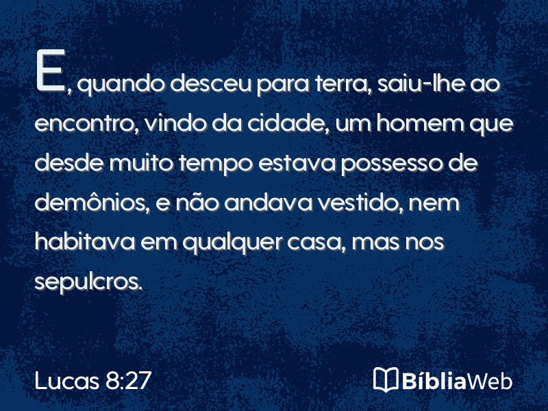 Lucas 8:27 em imagem para compartilhar