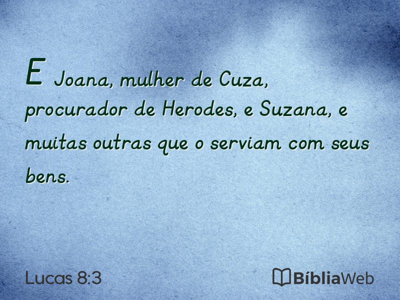Lucas 8:3 em imagem para compartilhar