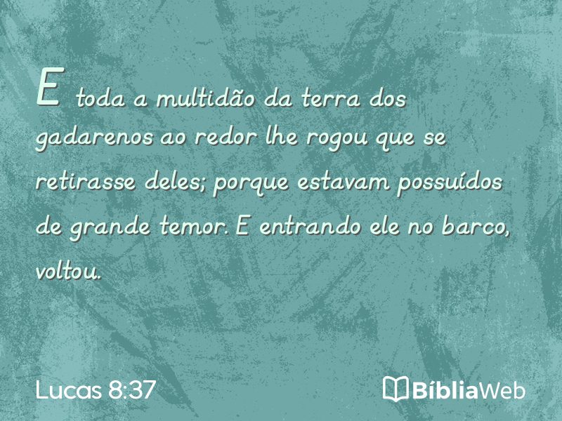 Lucas 8:37 em imagem para compartilhar