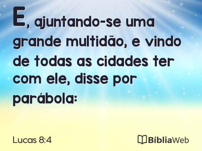 Lucas 8:4 em imagem para compartilhar