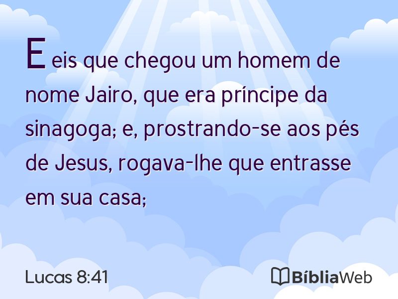 Lucas 8:41 em imagem para compartilhar