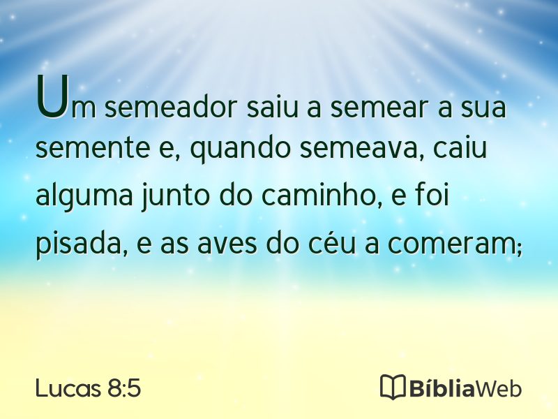 Lucas 8:5 em imagem para compartilhar