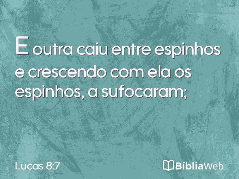 Lucas 8:7 em imagem para compartilhar