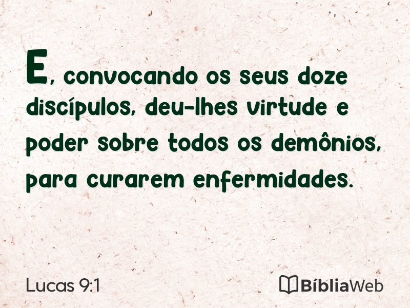 Lucas 9:1 em imagem para compartilhar