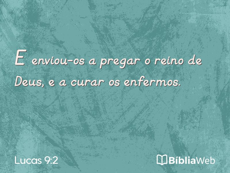 Lucas 9:2 em imagem para compartilhar