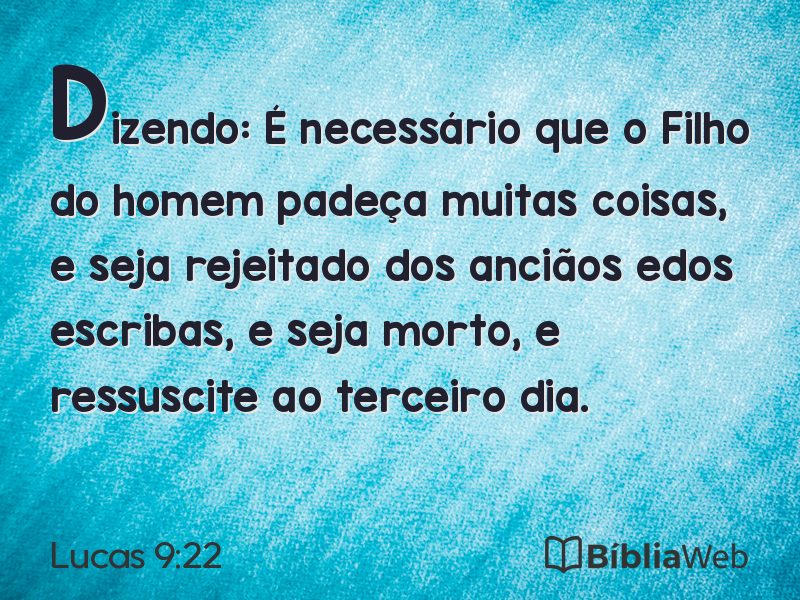 Lucas 9:22 em imagem para compartilhar