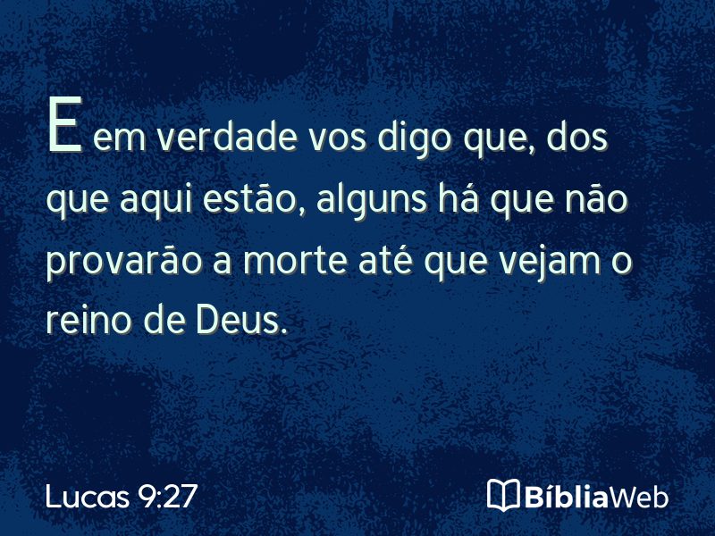 Lucas 9:27 em imagem para compartilhar