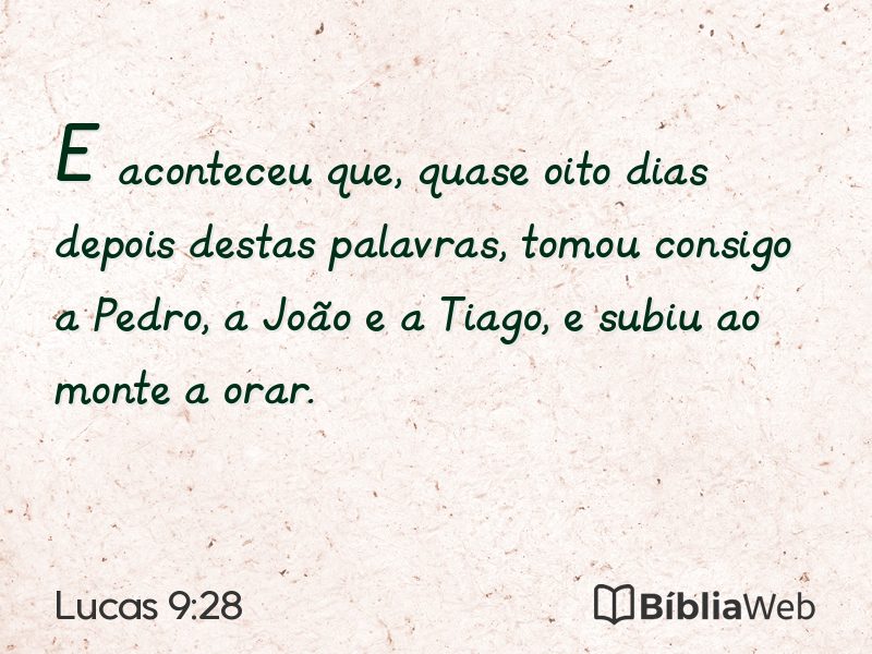 Lucas 9:28 em imagem para compartilhar