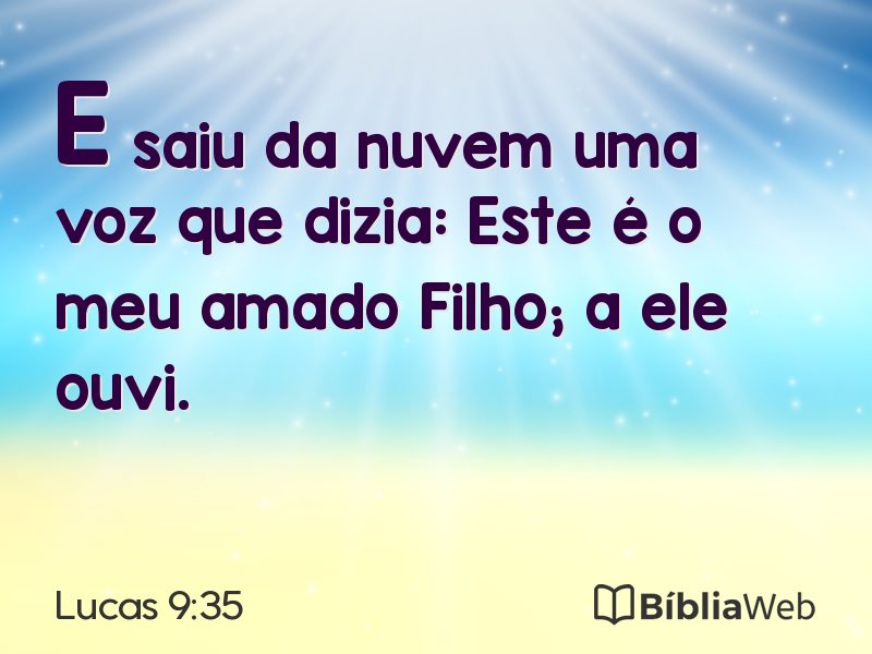 Lucas 9:35 em imagem para compartilhar