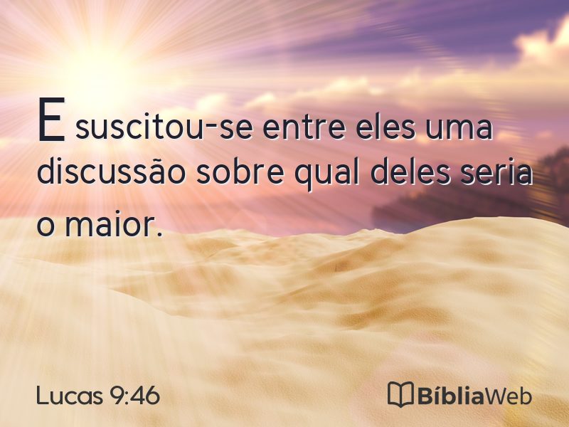 Lucas 9:46 em imagem para compartilhar