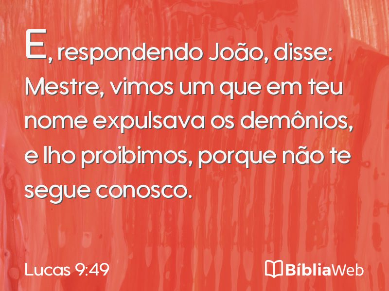 Lucas 9:49 em imagem para compartilhar