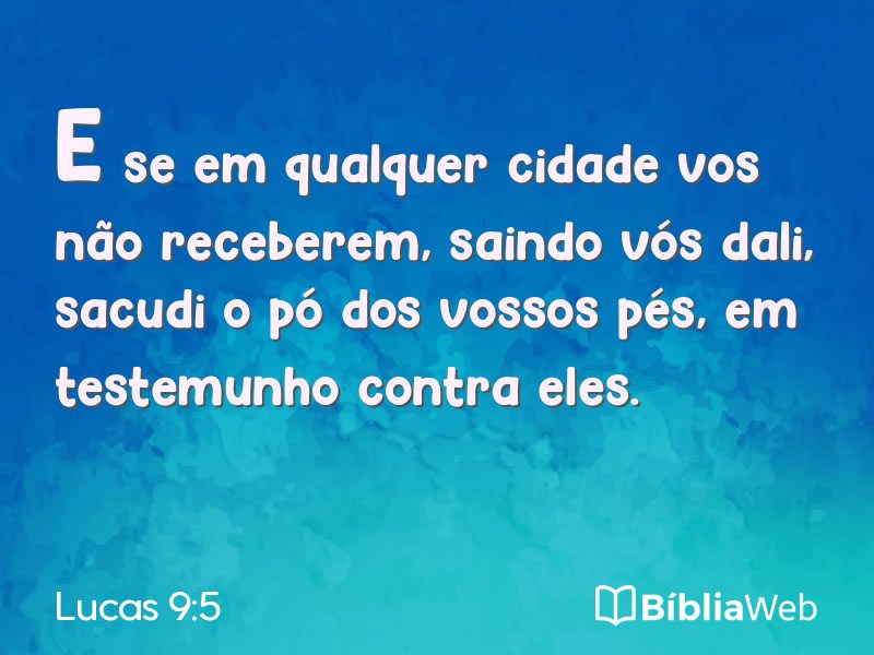 Lucas 9:5 em imagem para compartilhar