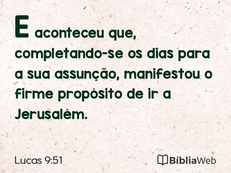 Lucas 9:51 em imagem para compartilhar