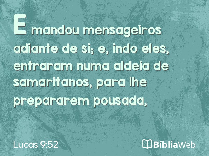 Lucas 9:52 em imagem para compartilhar