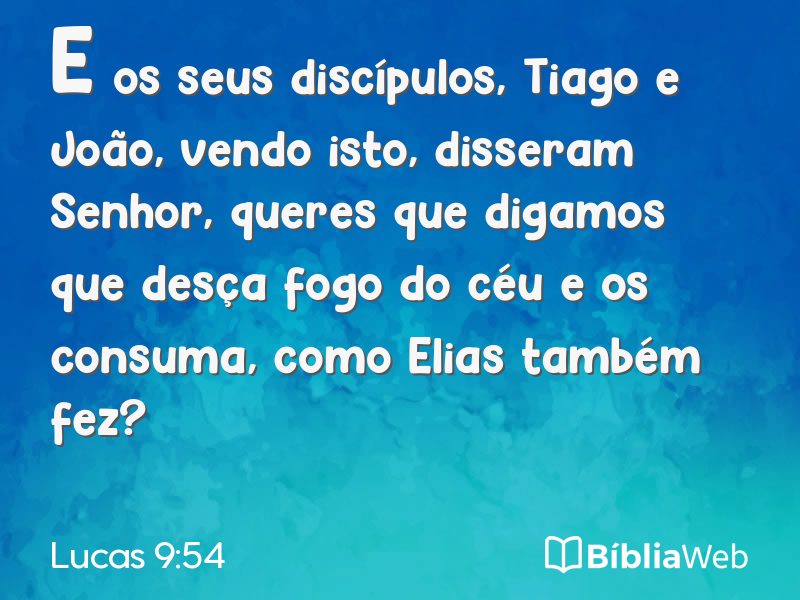 Lucas 9:54 em imagem para compartilhar