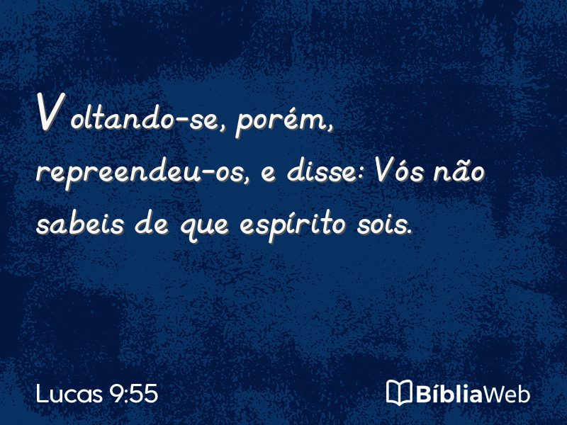 Lucas 9:55 em imagem para compartilhar