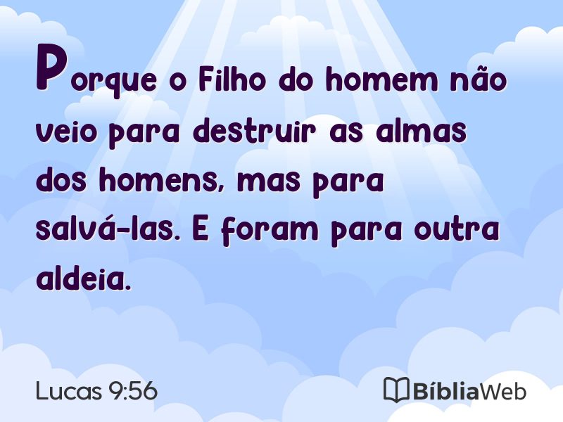 Lucas 9:56 em imagem para compartilhar