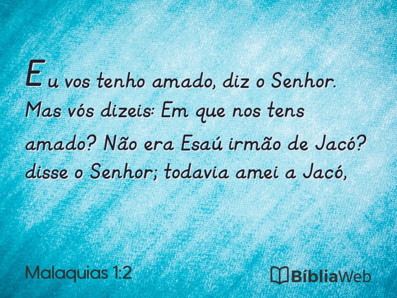 Malaquias 1:2 em imagem para compartilhar