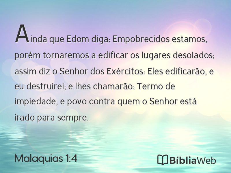Malaquias 1:4 em imagem para compartilhar