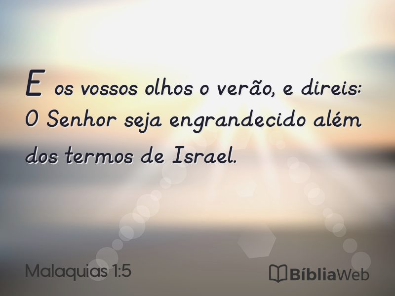 Malaquias 1:5 em imagem para compartilhar