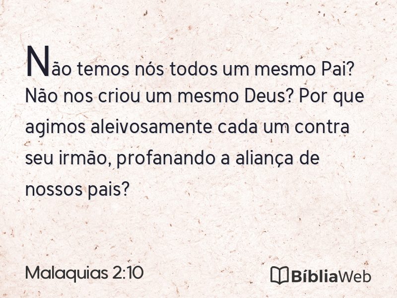 Malaquias 2:10 em imagem para compartilhar