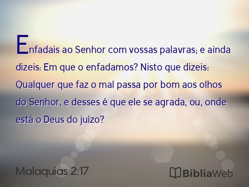 Malaquias 2:17 em imagem para compartilhar
