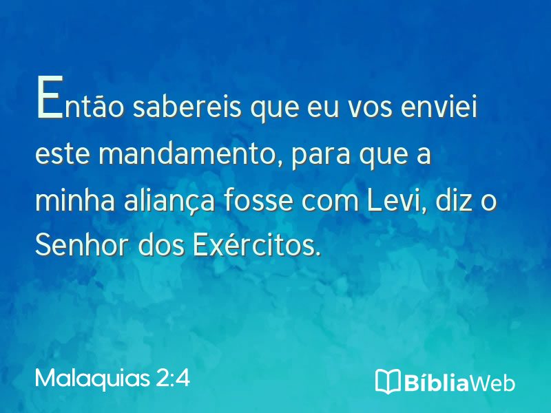 Malaquias 2:4 em imagem para compartilhar