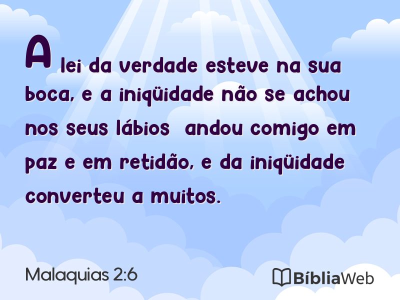 Malaquias 2:6 em imagem para compartilhar