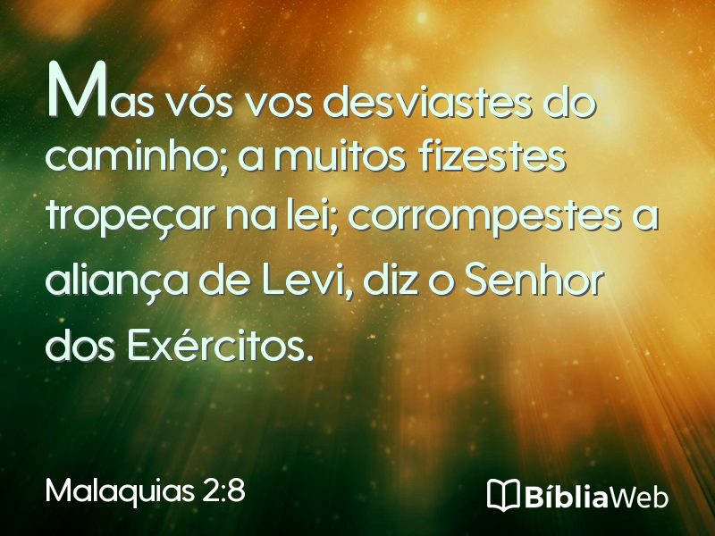 Malaquias 2:8 em imagem para compartilhar