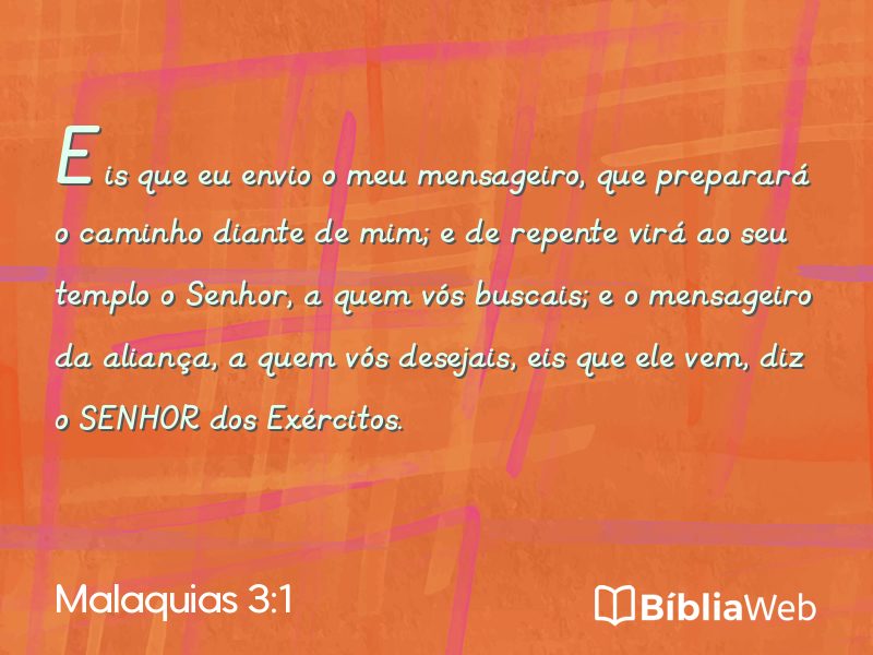 Malaquias 3:1 em imagem para compartilhar