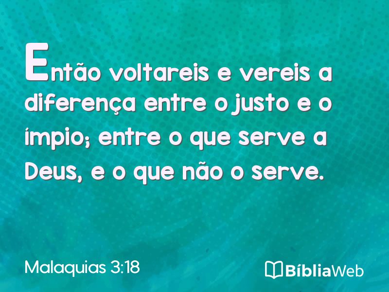 Malaquias 3:18 em imagem para compartilhar