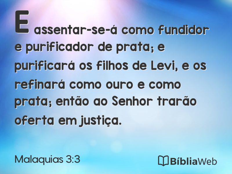 Malaquias 3:3 em imagem para compartilhar