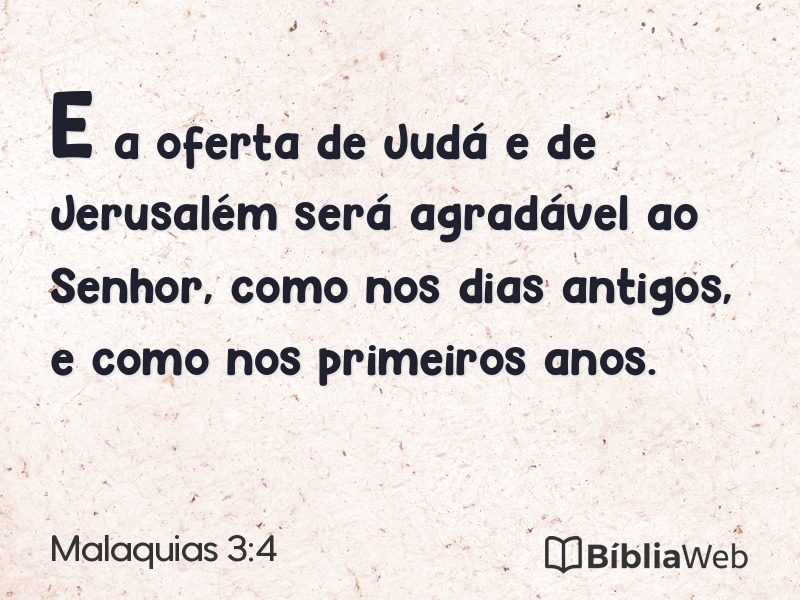 Malaquias 3:4 em imagem para compartilhar