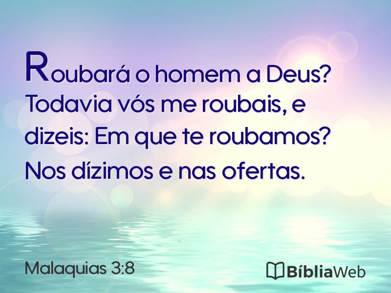 Malaquias 3:8 em imagem para compartilhar