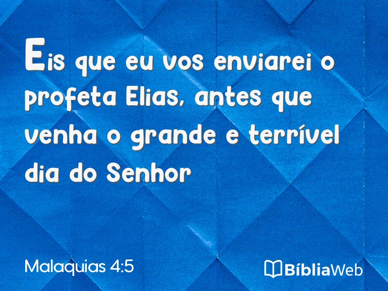 Malaquias 4:5 em imagem para compartilhar