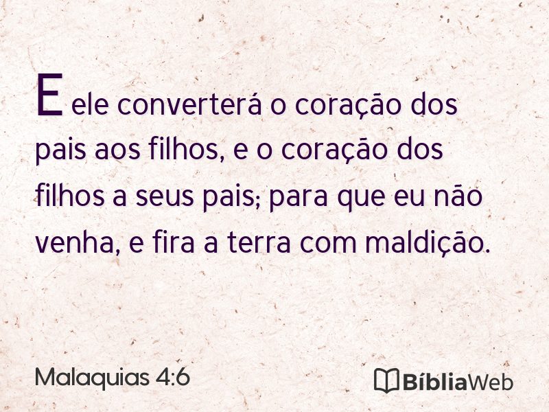 Malaquias 4:6 em imagem para compartilhar